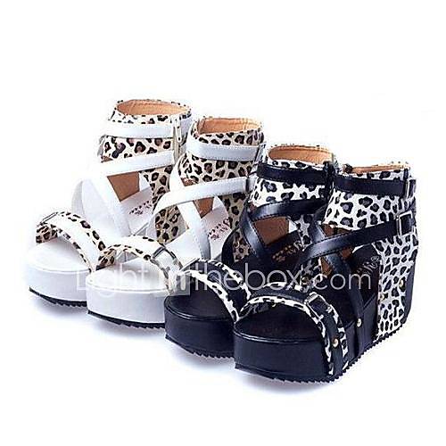 Leatherette Womens Wedge Heel Sling Back Sandals Shoes (More Colors)