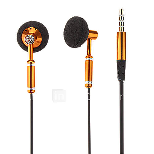 Co Crea EV519 High Quality In Ear Headphone with Mic for iPhone/Samsung/PC(Gold)