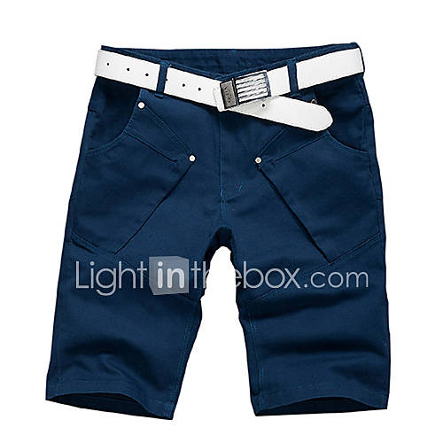 ARW Mens New Style Short Solid Color Leisure Blue Pants