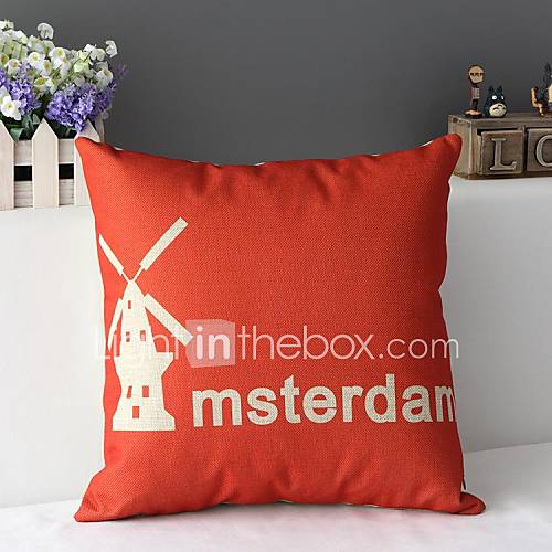 Classic Minimalist Falling in Love with Amsterdam Decorative Pillow Cover