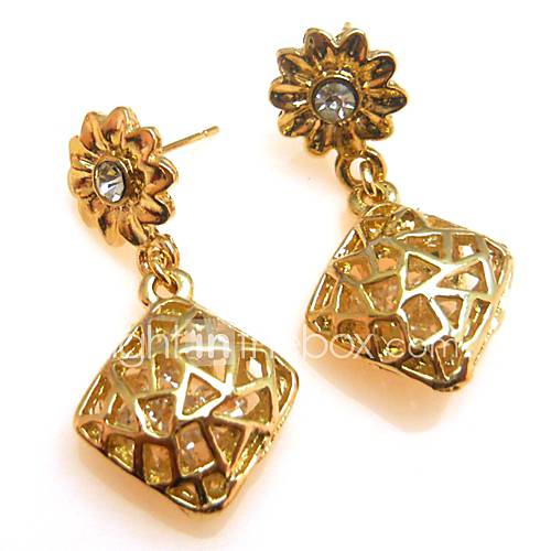 Shining Elegant Alloy Plum FlowerArgyle Earrings (Screen Color)