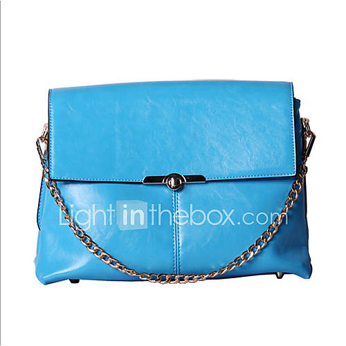 HONGQIU Womens Delicacy Leather Tote Bag(Blue)