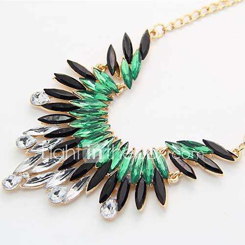 Shadela Cystal Green Fashion Necklace CX121 2