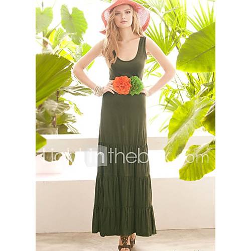 F.Modern WomenS Fashion Pure Color Backless Vest Dress(Screen Color)