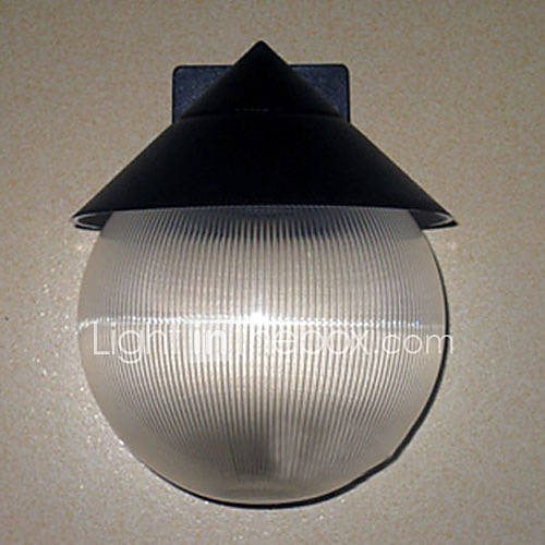 Outdoor Wall Light, 1 Light, Classic Globe Aluminum Glass Painting