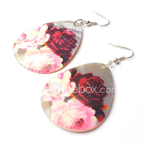 ME Shell Printed Rose Earings