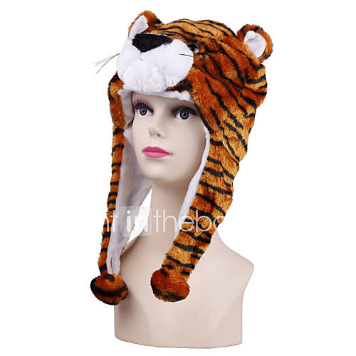 Unisex Fierce Tiger Brown Warm Fuzzy Kigurumi Aminal Beanie