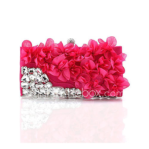 Silk Wedding/Special Occation Clutches/Evening Handbags With Flowers(More Colors)