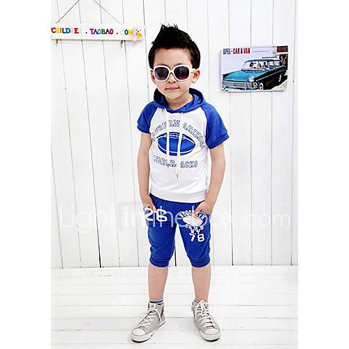 Boys Big Panda Eyes Print Casual Clothing Sets