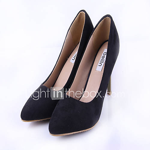 Womens European Simple Solid Color High Heels(Black)