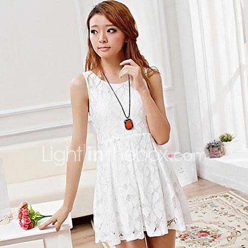 Womens Upscale Silk Slip Lace Mini Dresses