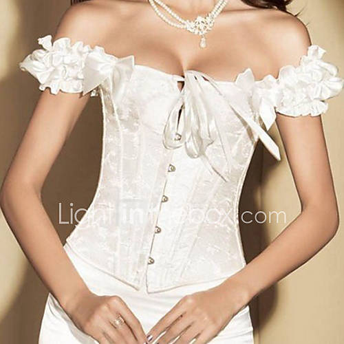 Jacquard Steel Boning Corset Shapewear With T strap(More Colors)