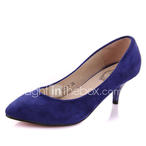 Womens Simple Solid Color High Heels(Blue)