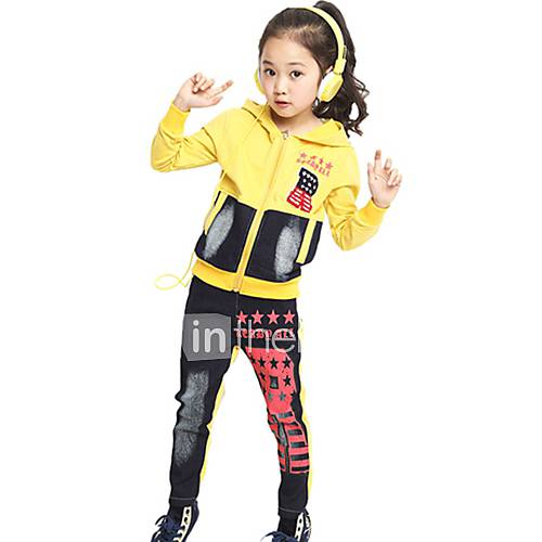 Girls Rock Star Zip Hoodie Clothing Sets