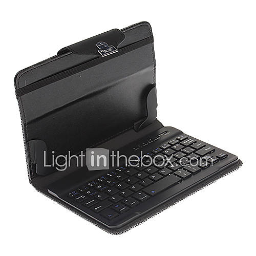 7 Inch Bluetooth PU Leather Full Body Case with Keyboard (Black)