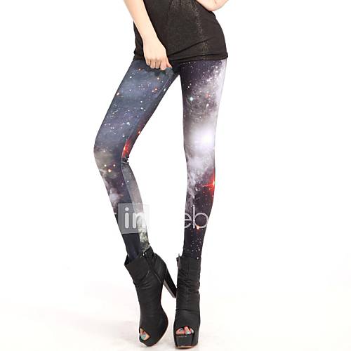 Elonbo Dark Sky Style Digital Painting Tight Women Leggings