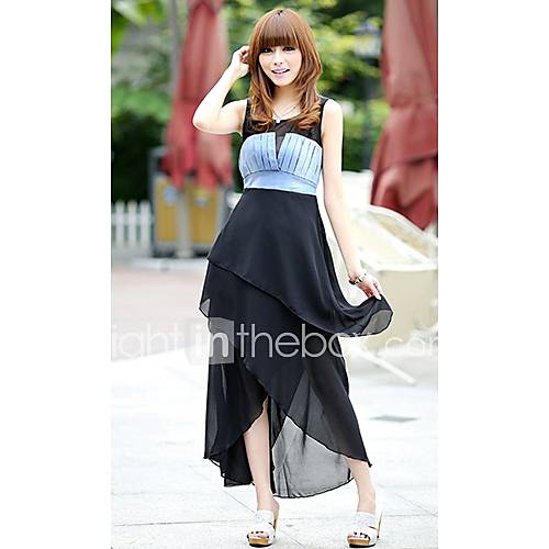 Jingpin Womens Irregular Hem Vest Dress