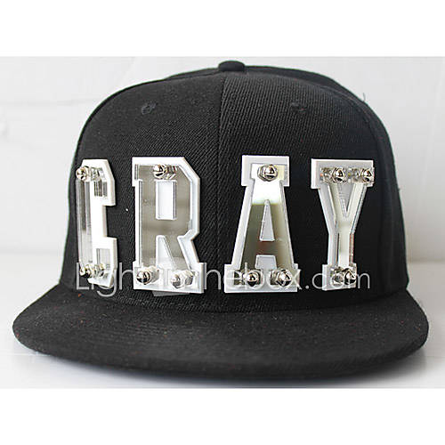 Unisex Crystal Alphabet Double deck Bassball Cap