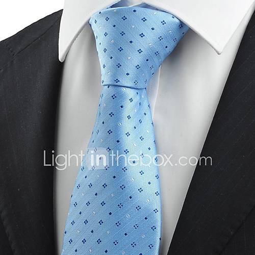 Tie New Checked Pattern Mens Tie Necktie Formal Wedding Party Holiday Gift