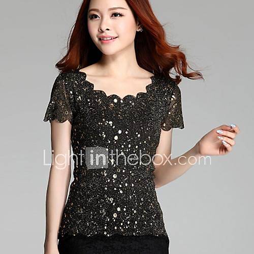 Womens Sau San Short Sleeved Round Neck Blouse