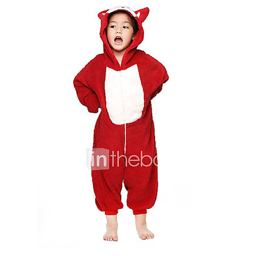 Cute Ahri Little Fox Flannel Kids Kigurumi Pajama