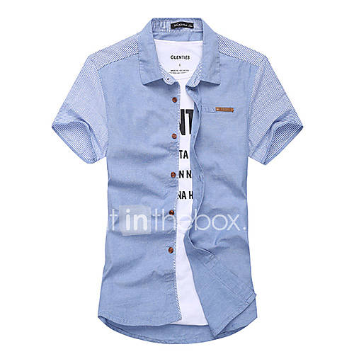 ARW Mens New Style Short Sleeve Light Blue Shirt