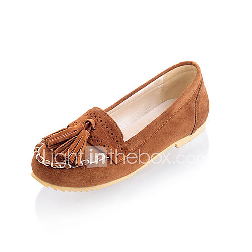 ELF Shoes Womens Fashion Basic Loafers Flat Heel PU Leather Shoes