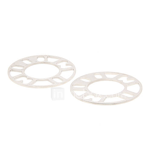 5mm Wheel Spacers Hub for Car   Silver (2PCS)