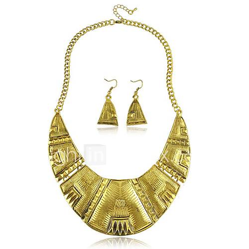 Fashion retro Fan Shaped Alloy Womens Jewelry Set