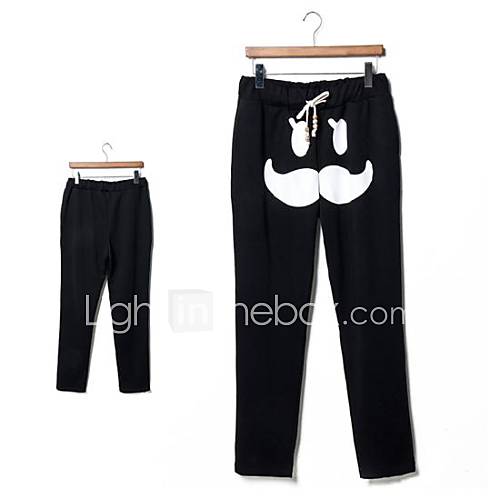 Mens Fashion Beard Printing Casual Pants