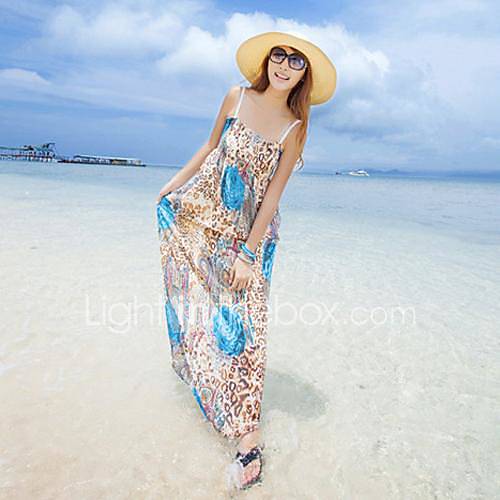 Womens Bohemia Fashion Floral Maxi Dresses