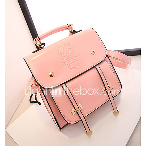 Fenghui Womens Vintage Multifunction Pink Backpack