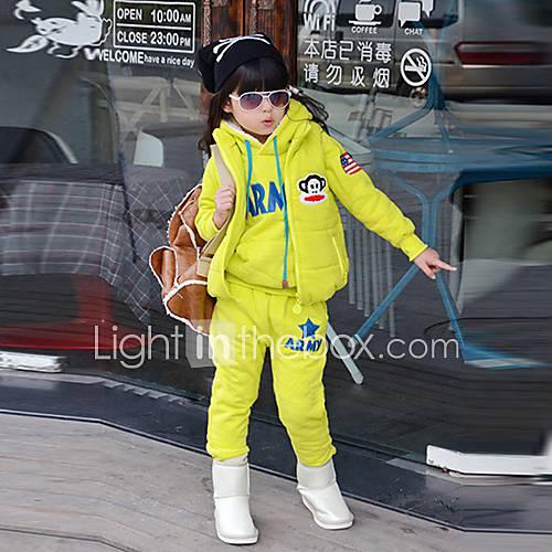 Childrens Fashion Flocking Thick Sweater Clothing Sets