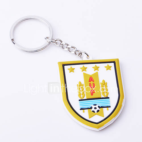 Uruguayan National Emblem Rubber Key Buckle