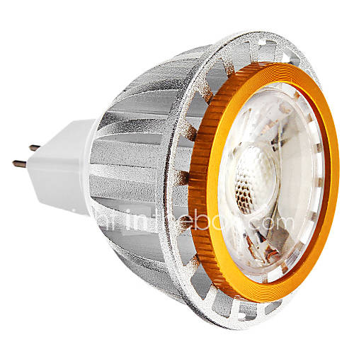 GX5.3 4W 450lm 3500K MR16 LED Warm White Light Spotlight   Silver Golden (12V)