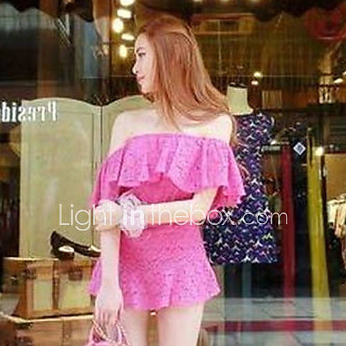 Shinubi Casual Cut Out Lace Suits(Fuchsia)