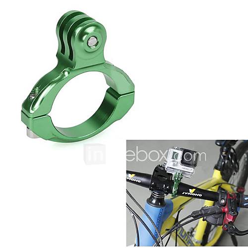 G 203 Green Universal Aluminum Bicycle Mount Clip for GoPro HD Hero 2 / 3 / 3