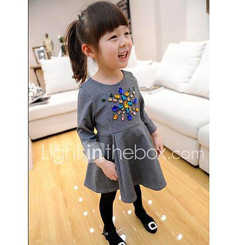 Girls Fashion Stone Dresses Lovely Baby Dresses