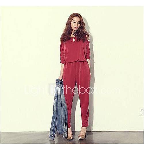 Womens Loose Long Sleeves Jumpsuit