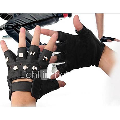 Mens Rivet Outdoor Protection Half Refers Leisure Gloves