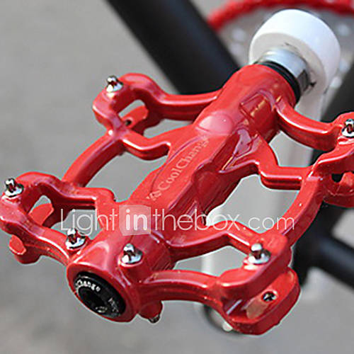 CoolChange Aluminum Alloy Anti Slip Durable Red MTB Pedal