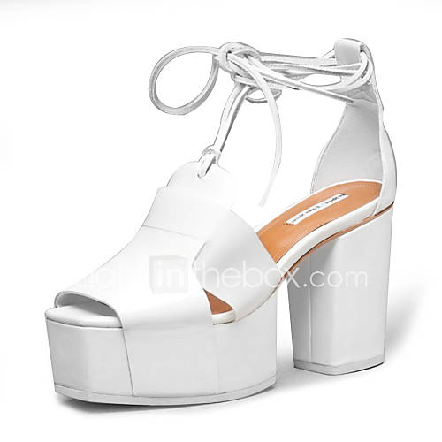 Leather Womens Chunky Heel Platform Sandals Shoes(More Colors)