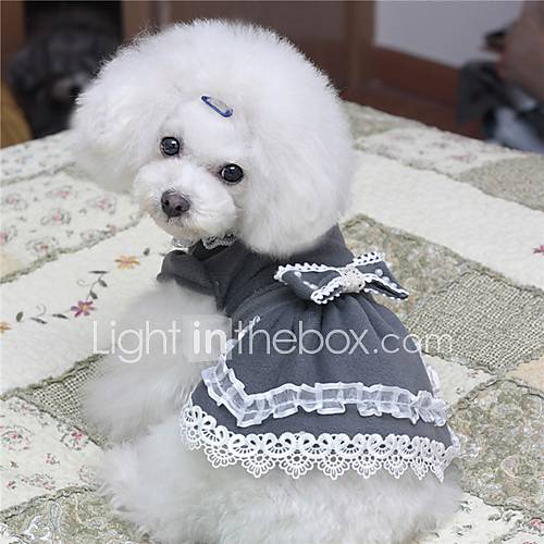 Petary Pets Cute Pearl Bow Cotton Mesh T Shirt For Dog