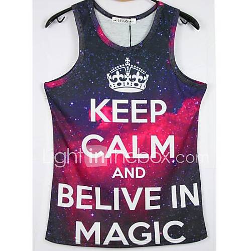 Mens 3D Series Starry Sky Printing Tight Movement Vests