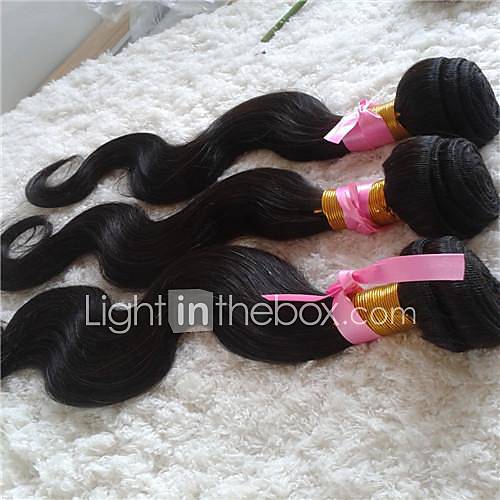 Well constructed Maylaysian Body Wave Weft 100% Virgin Remy Human Hair Extensions 18Inch 3Pcs