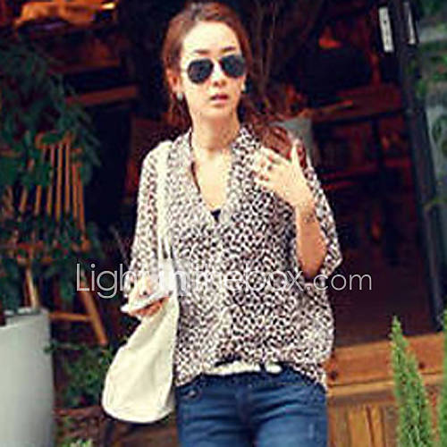 BeiYan Womens Fashion Sexy Leopard Casual Shirt(Screen Color)