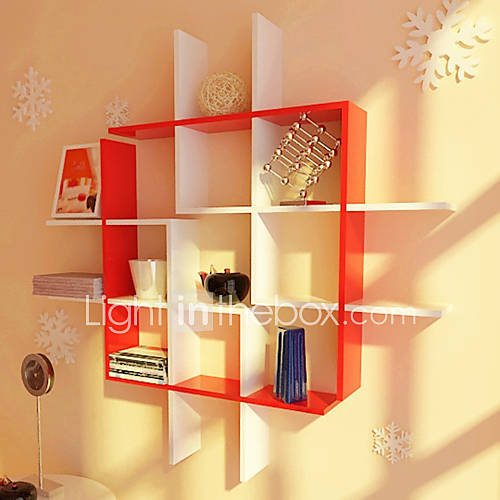 Set of 3 Classic Household Postmodern Designed Domestic Wall Mounted Storage Shelf