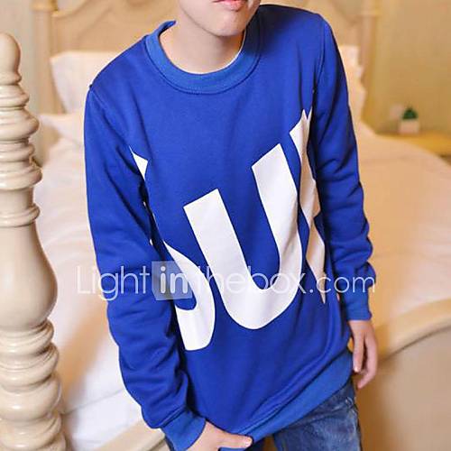 Mens Round Neck Loose Fit Long Sleeve Sweatshirt