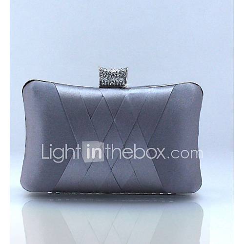 Jiminy Womens Top Grade Simple Handmade Evening Clutch Bag(Light Gray)