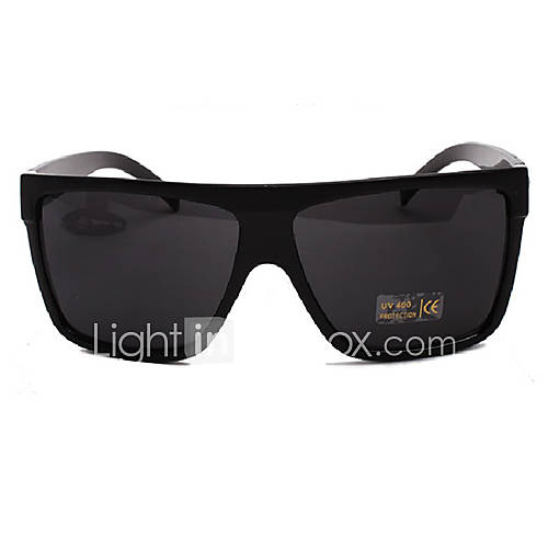 Helisun Unisex Fashion Vintage Large Frame Square Lens Sunglasses 7002 (Black)